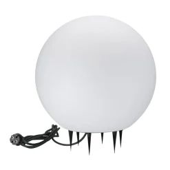 Lampa ogrodowa 40 cm, kula, E27, biała