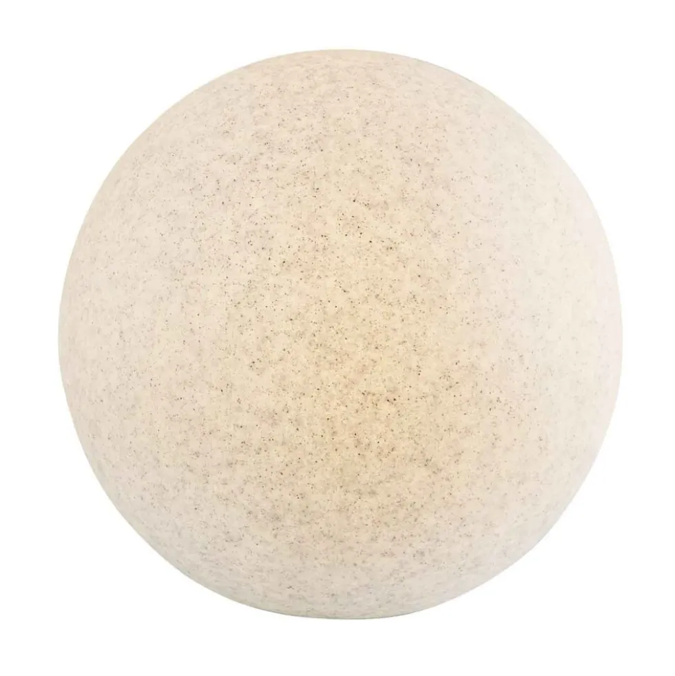 Lampa ogrodowa 40 cm, kula, E27, szara