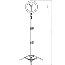 Lampa podłogowa LED Sanico Goldlux, do selfie, 36 cm, USB