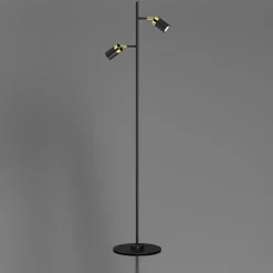 Lampa podłogowa Milagro Joker 2 x GU10, czarno-złota