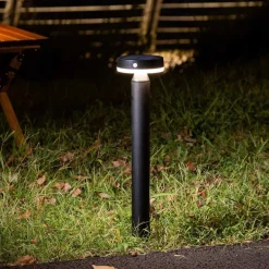 Lampa solarna LED Sanico Goldlux Gwinea, czujnik PIR, stojąca 50 cm, 4000K
