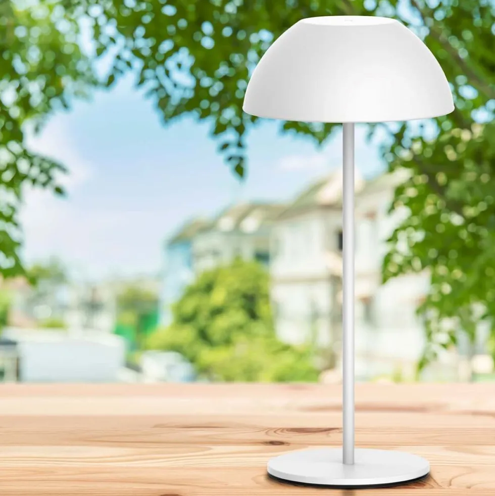 Lampa stołowa LED Sanico Goldlux Tanzania, USB-C, biała