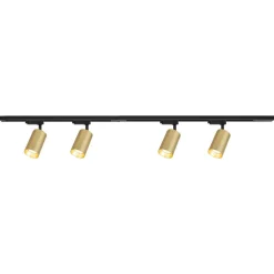 Lampa sufitowa Milagro Pipe Track 4 x GU10, na szynie, 1,5 m, złoty