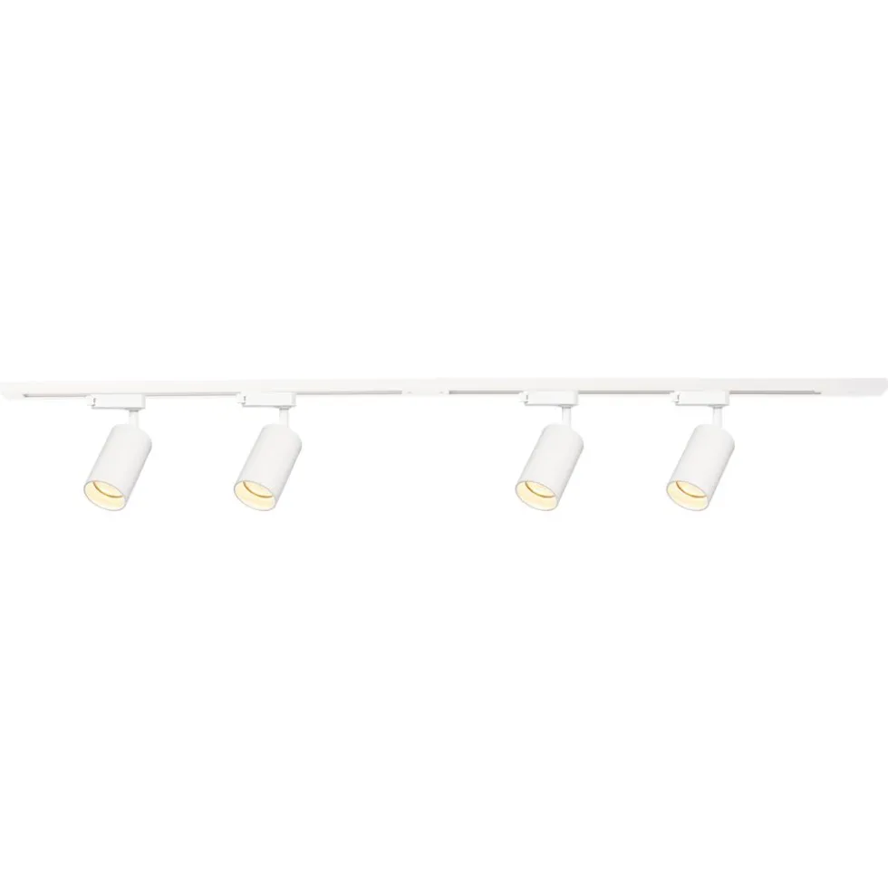 Lampa sufitowa Milagro Pipe Track 4 x GU10, na szynie, 1,5 m, biały