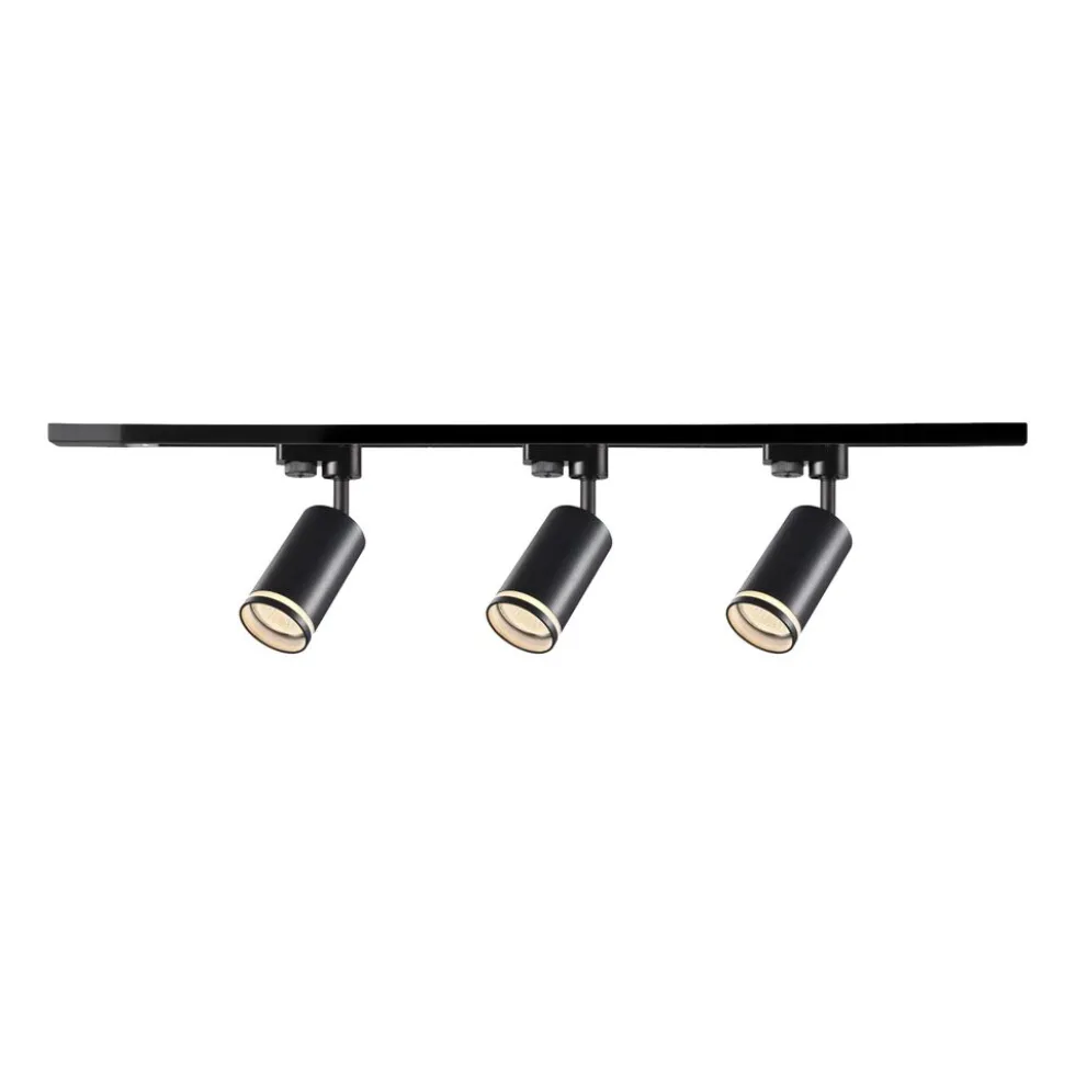 Lampa sufitowa Sanico Goldlux Paris 3 x GU10, na szynie, 1 m, czarna