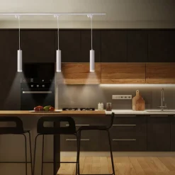 Lampa sufitowa wisząca Sanico Goldlux Paris, na szynie, 3 x 10GU, 1 m, biała