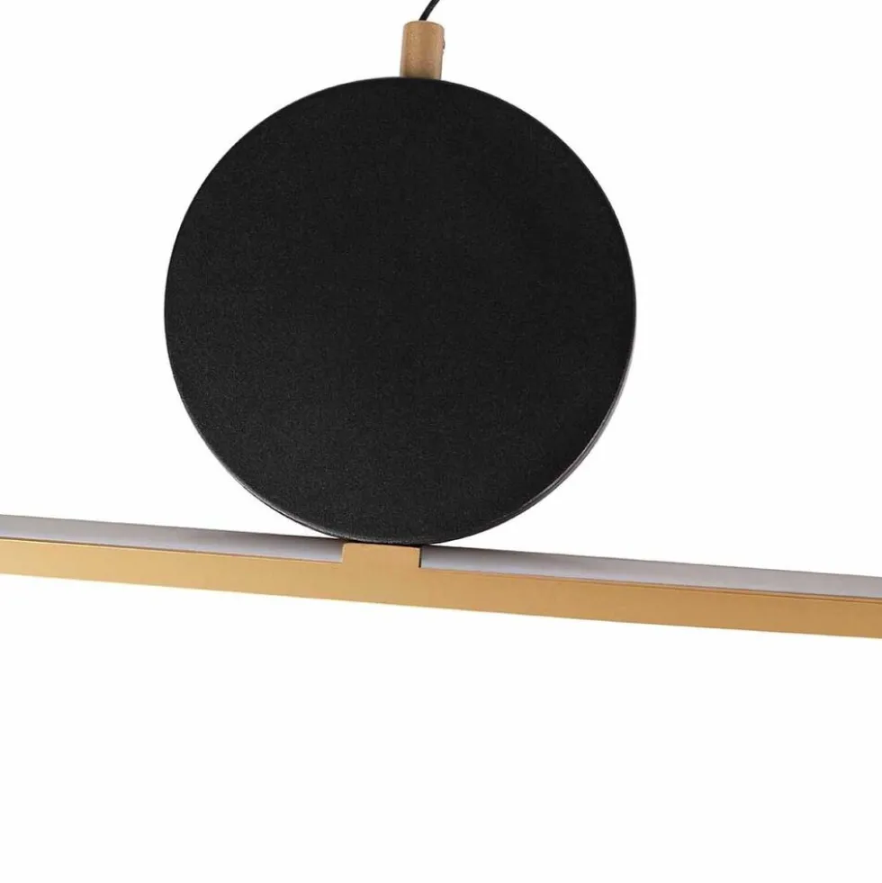 Lampa wisząca LED Sanico Goldlux Florentyna, 48 W, 4000K, złoto-czarna