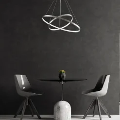 Lampa wisząca LED Sanico Goldlux Lea 2, 35 W, 4000K, srebrna