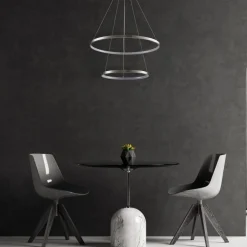 Lampa wisząca LED Sanico Goldlux Lea 2, 35 W, 4000K, srebrna