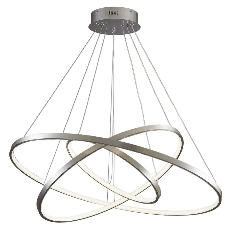 Lampa wisząca LED Sanico Goldlux Lea 3, 60 W, 4000K, srebrna