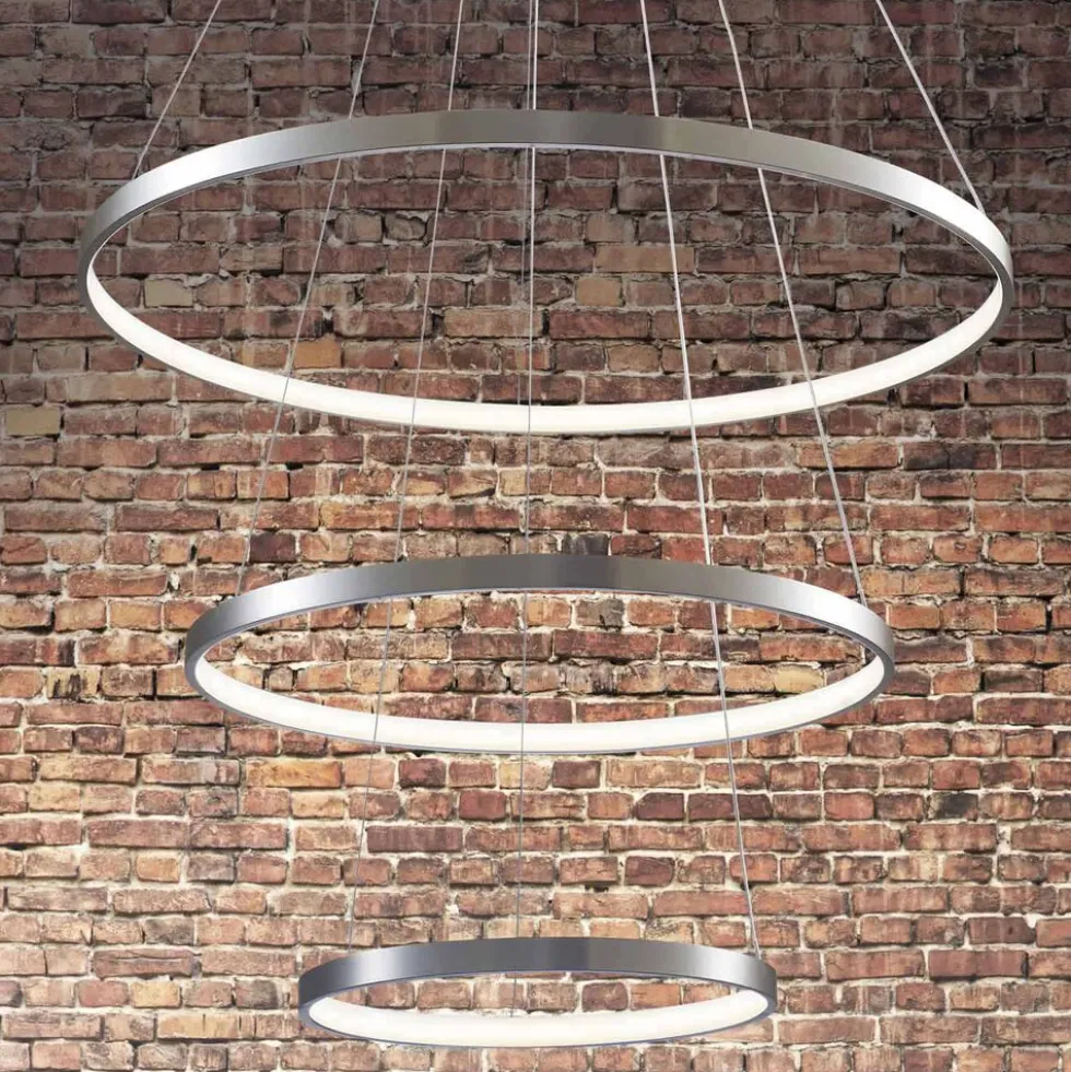 Lampa wisząca LED Sanico Goldlux Lea 3, 60 W, 4000K, srebrna