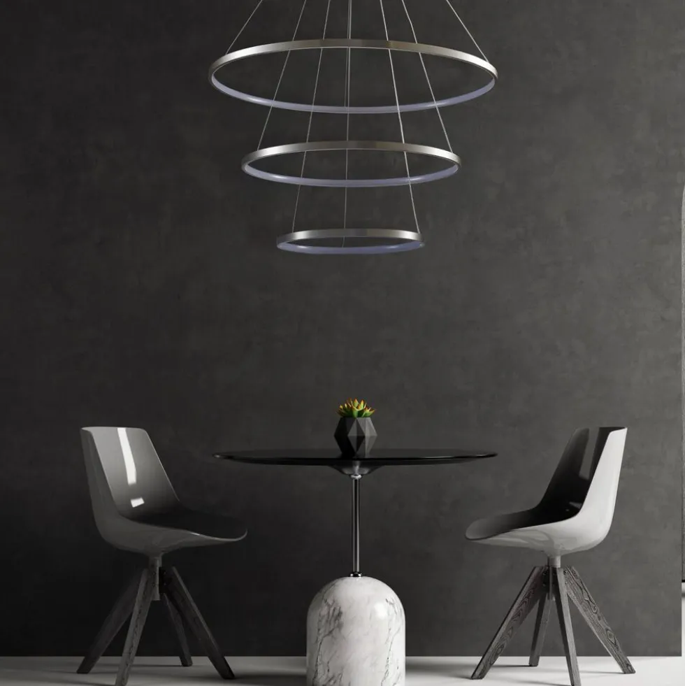 Lampa wisząca LED Sanico Goldlux Lea 3, 60 W, 4000K, srebrna