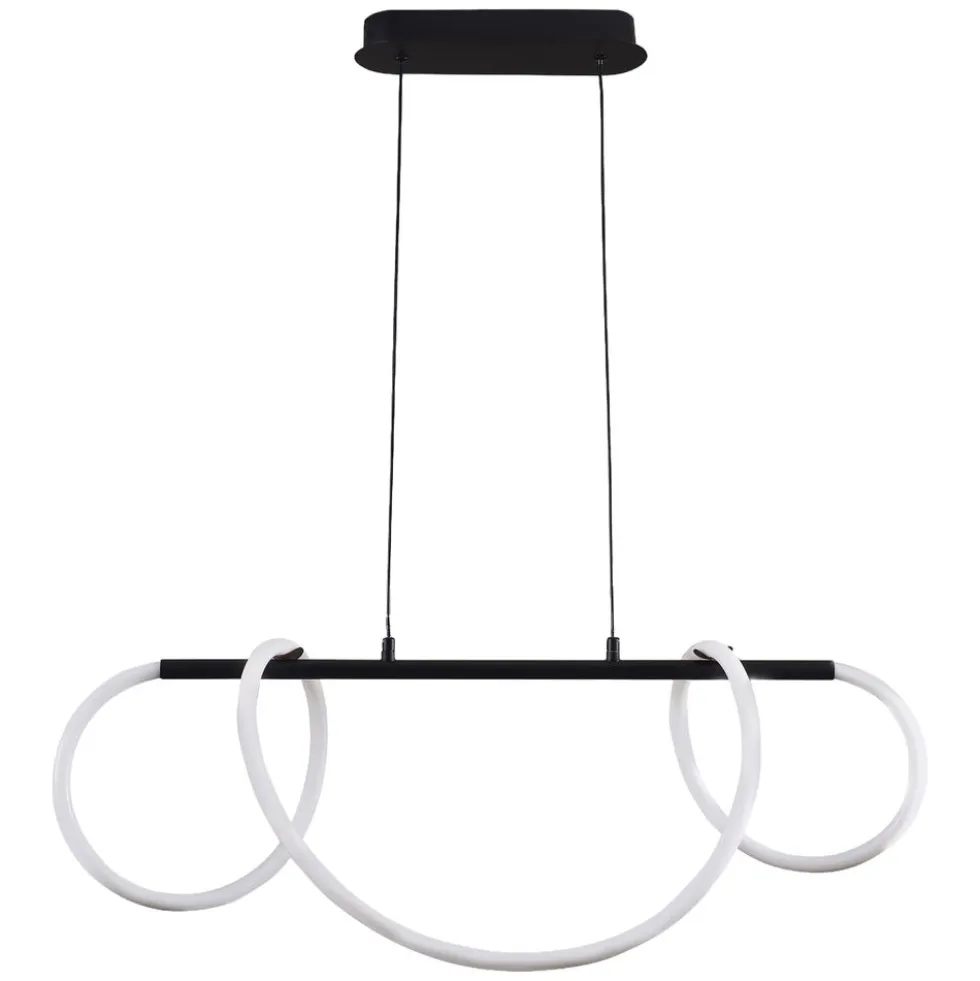 Lampa wisząca LED Sanico Goldlux Emma, 38 W, 4450lm, 4000K, czarna