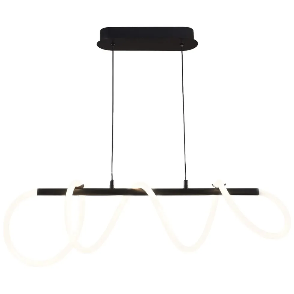 Lampa wisząca LED Sanico Goldlux Emma, 38 W, 4450lm, 4000K, czarna