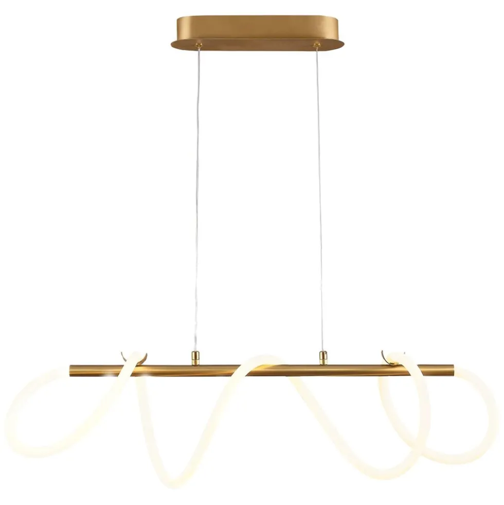 Lampa wisząca LED Sanico Goldlux Emma, 38 W, 4450lm, 4000K, złota