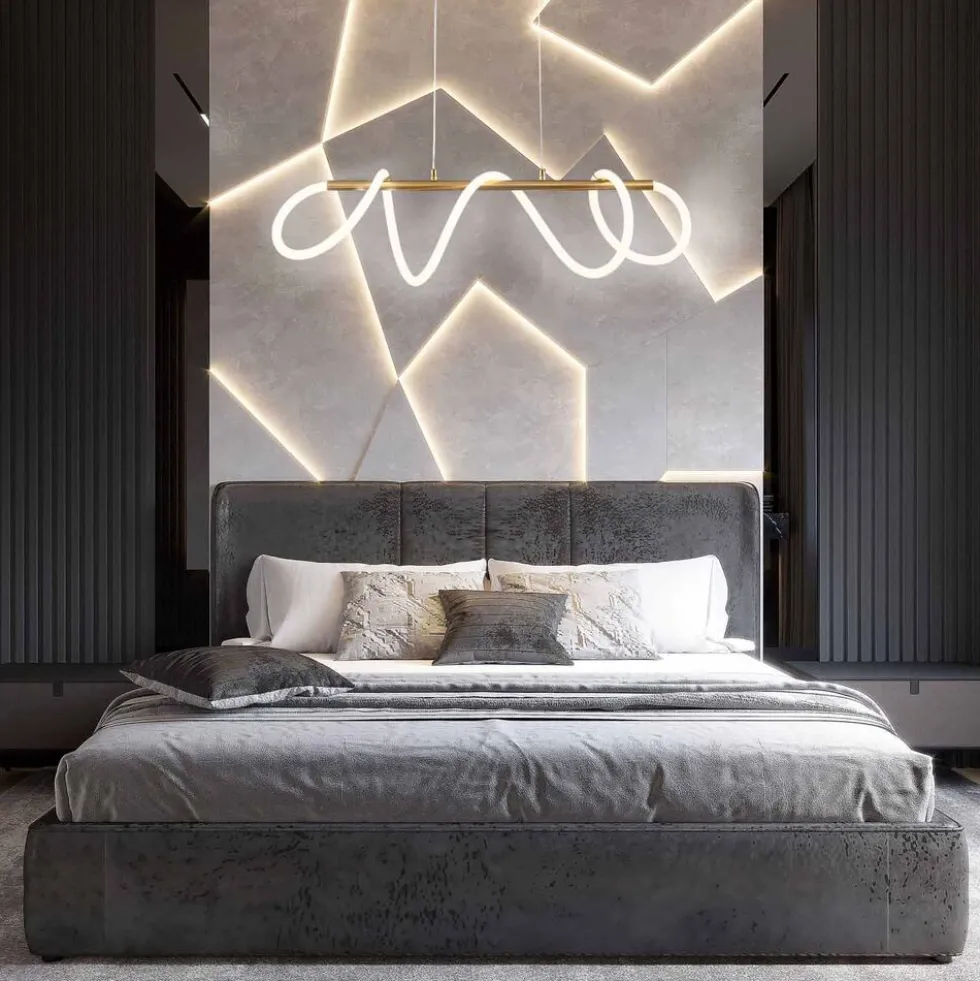 Lampa wisząca LED Sanico Goldlux Emma, 38 W, 4450lm, 4000K, złota