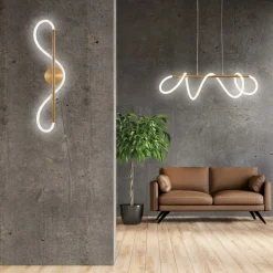 Lampa wisząca LED Sanico Goldlux Emma, 38 W, 4450lm, 4000K, złota