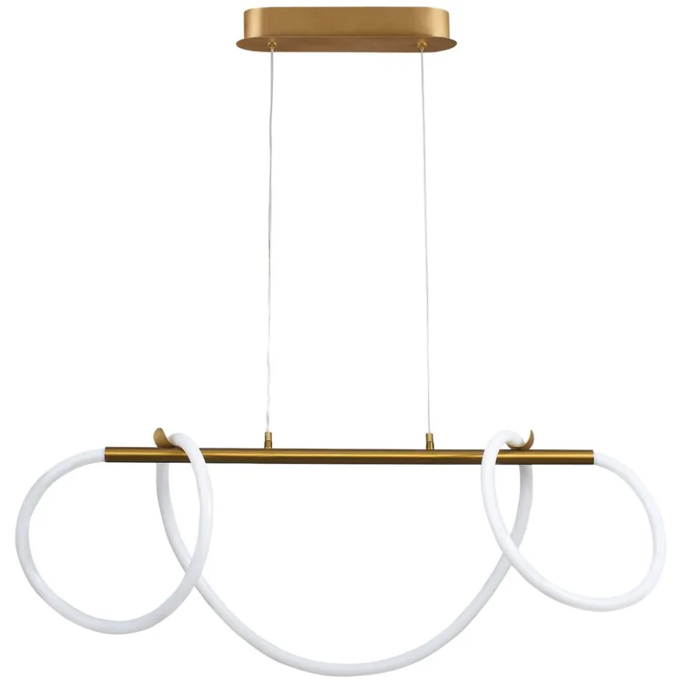 Lampa wisząca LED Sanico Goldlux Emma, 38 W, 4450lm, 4000K, złota