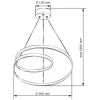 Lampa wisząca LED Sanico Goldlux Zefira, 50 cm, 4000K, antracyt