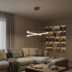 Lampa wisząca LED Sanico Goldlux Zefira, 50 cm, 4000K, nikiel