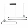 Lampa wisząca LED Sanico Goldlux Florentyna, 48 W, 4000K, lastryko, czarna