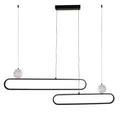 Lampa wisząca LED Sanico Goldlux Florentyna, 48 W, 4000K, lastryko, czarna