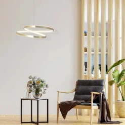 Lampa wisząca LED Sanico Goldlux Zefira, 50 cm, 4000K, złota