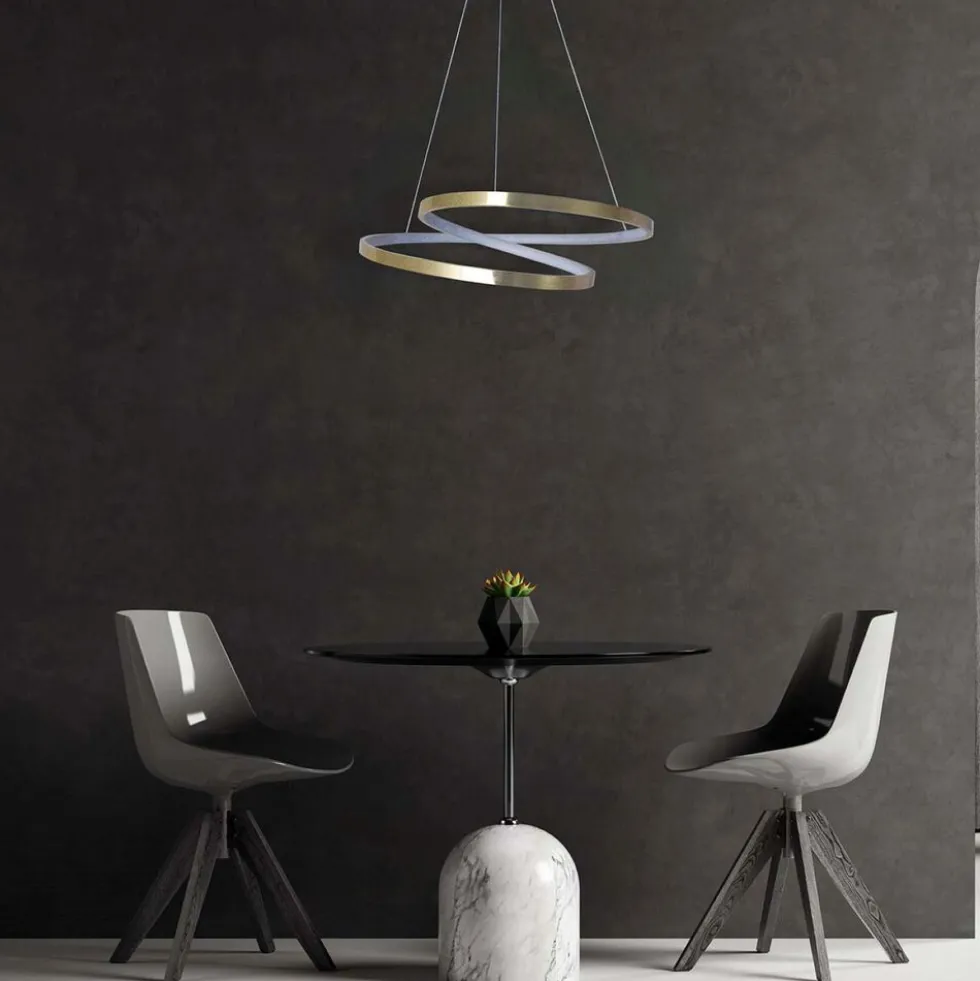 Lampa wisząca LED Sanico Goldlux Zefira, 50 cm, 4000K, złota