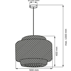 Lampa wisząca Sanico Goldlux Berta XL, 50 x 40 cm, E27