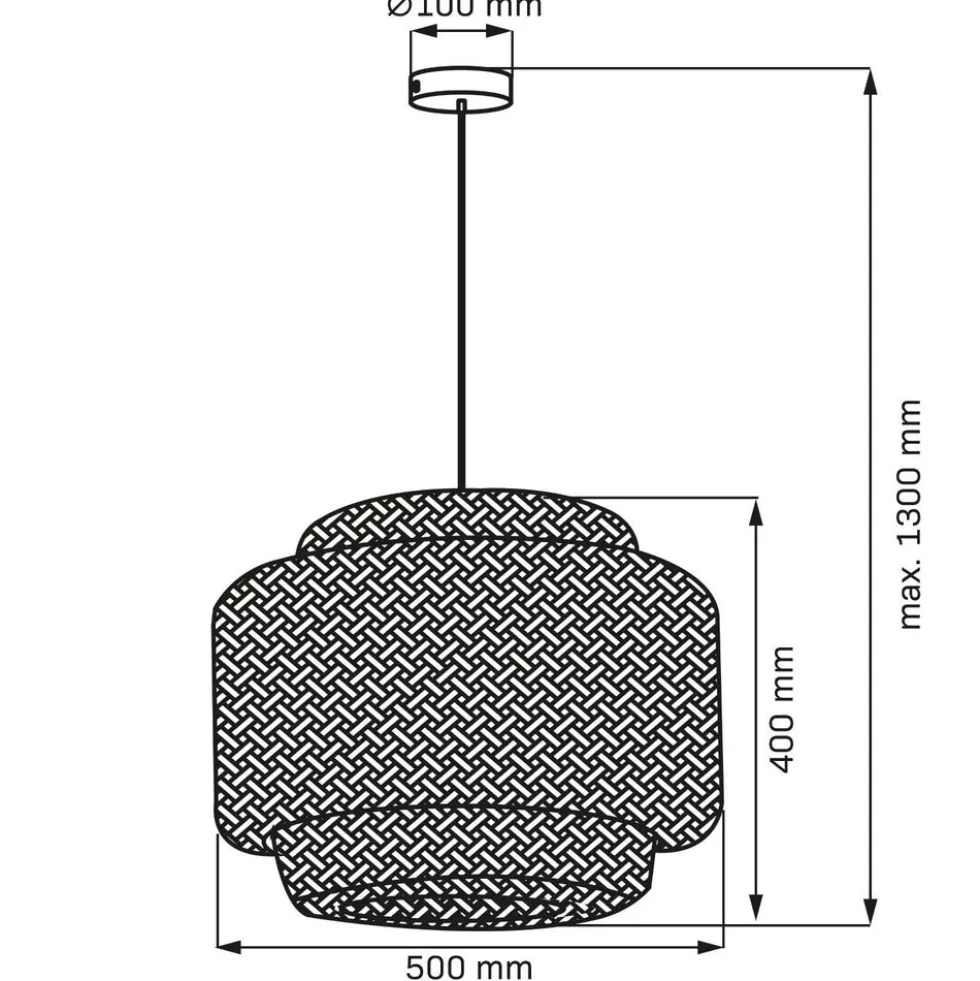 Lampa wisząca Sanico Goldlux Berta XL, 50 x 40 cm, E27