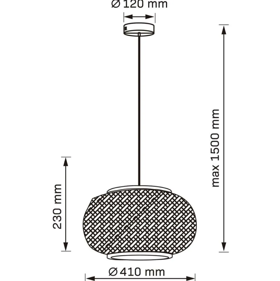 Lampa wisząca Sanico Goldlux Emilia, 41 x 23 cm, E27