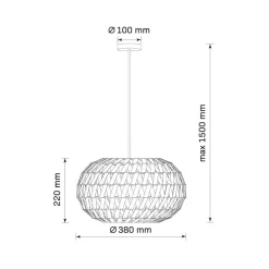 Lampa wisząca Sanico Goldlux Hoshi, 38 x 22 cm, E27