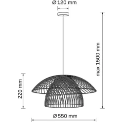 Lampa wisząca Sanico Goldlux Thailand, E27