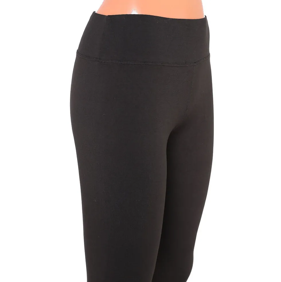 Legginsy damskie ¾, czarne, rozmiar S/M