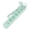 Listwa zasilająca Hykker, z USB, 1,5 m, 5 gniazd, zielona