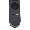 Listwa zasilająca Hykker, z USB, 1,5 m, 5 gniazd, szara
