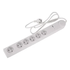 Listwa zasilająca z wyłącznikiem Hykker, 6 gniazd, USB-A, USB-C