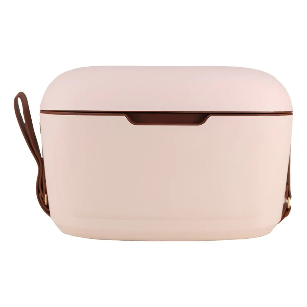 Lodówka turystyczna Vintage Cuisine, 18,8 l, z paskiem do przenoszenia, beżowa