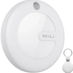 Lokalizator kluczy i bagażu iOS MiLi MiTag, z białym etui
