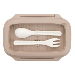 Lunchbox Florina, 1 l, z łyżką i widelcem, beżowy