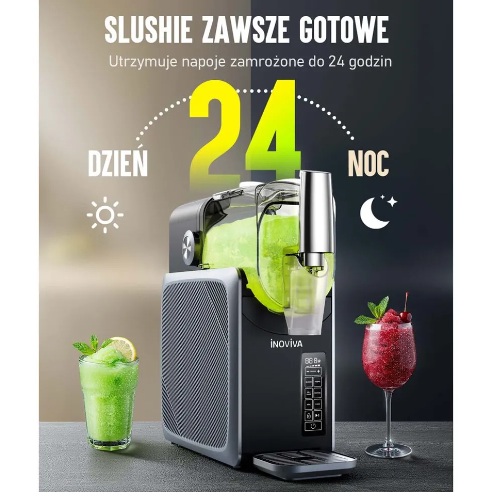Maszyna do mrożonych napojów Inoviva Slushie S2.2, 2,6 l, szara
