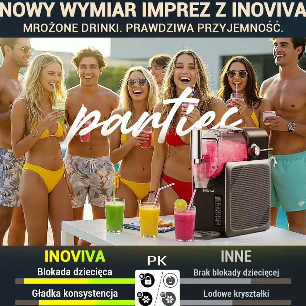 Maszyna do mrożonych napojów Inoviva Slushie S2.2, 2,6 l, szara