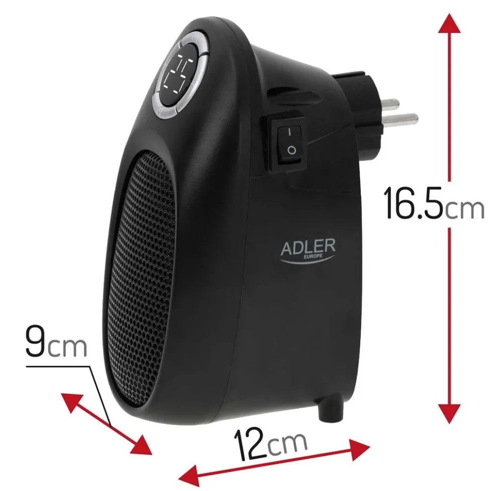 Mini termowentylator Adler AD 7726 Easy Heater, ceramiczny