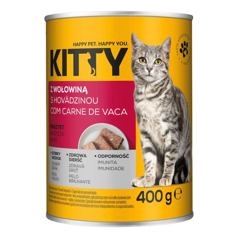 Mokra karma dla kotów Kitty, pasztet, mix smaków, 20 x 400 g