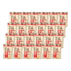 Mokra karma dla kotów Maxi Natural, wołowina z jagnięciną, 24 x 400 g