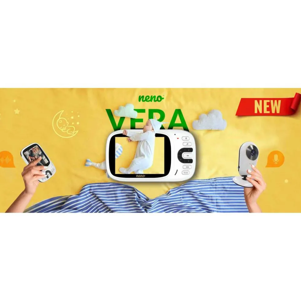 Niania elektroniczna Neno Vera, z kamerą i odbiornikiem