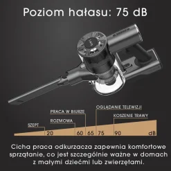 Odkurzacz pionowy Lafe PowerGlide 200W, bezprzewodowy, 22 kPa