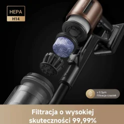 Odkurzacz pionowy Z20 Station, 26 kPa, ze stacją i funkcją samoopróżniania, szary