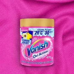 Odplamiacz do tkanin Vanish Oxi Action Pink, 470 g