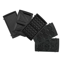 Opiekacz do kanapek 5 w 1 Hoffen, 850 W, 5 rodzajów płytek, czarny